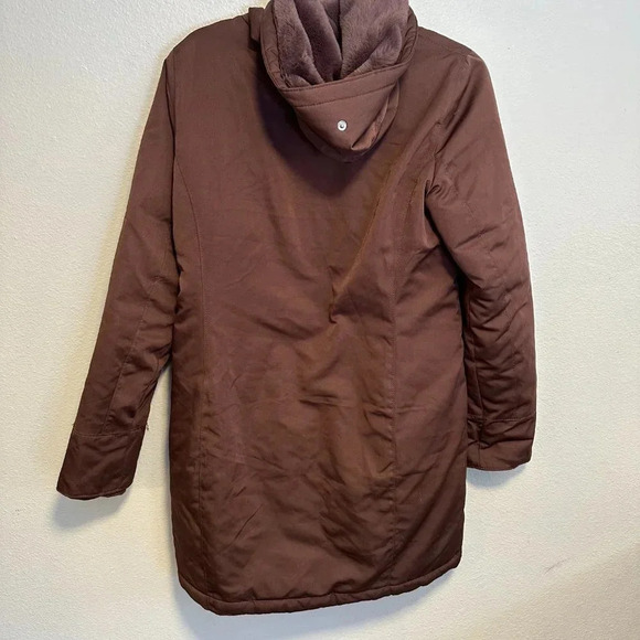 Abercrombie & Fitch Ultra Tech Puffer Coat in Chocolate Brown Size Small - Picture 3 of 10